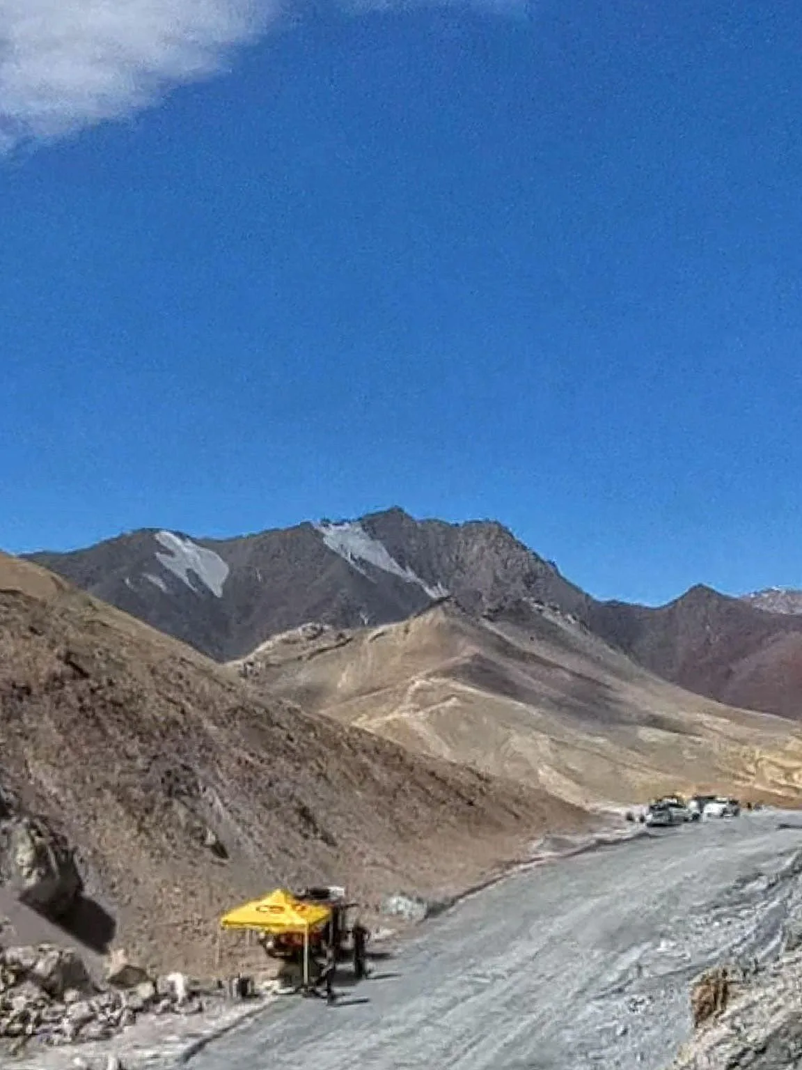 Setting up the micro brewery at Ak-Baital Pass, the highest point of the Pamir Highway.