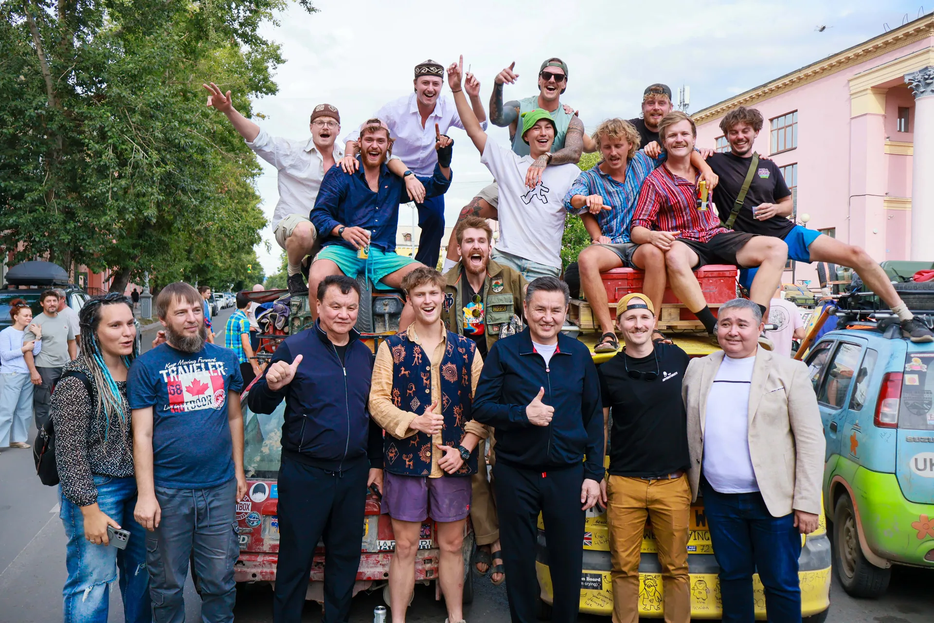 Mongol Rally gatherings with the Governor of East Kazakhstan.