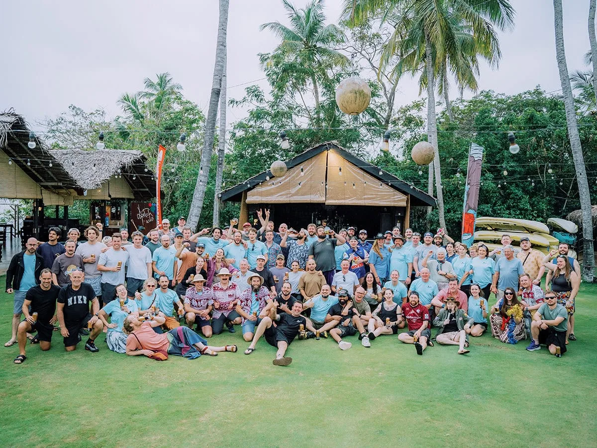 The Rickshaw Run Sri Lanka January 2026 teams looking rightly cavelier having successfully circumnavigated Sri Lanka in a 3-wheeled cake tin.