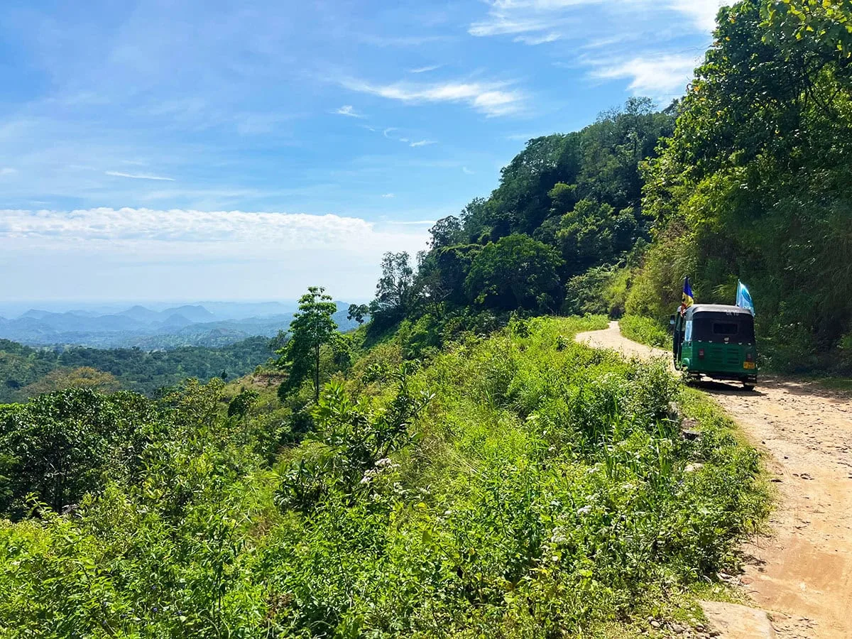 Some excellent adventure pootling on a backroad of Sri Lanka - Rickshaw Run Sri Lanka January 2026.