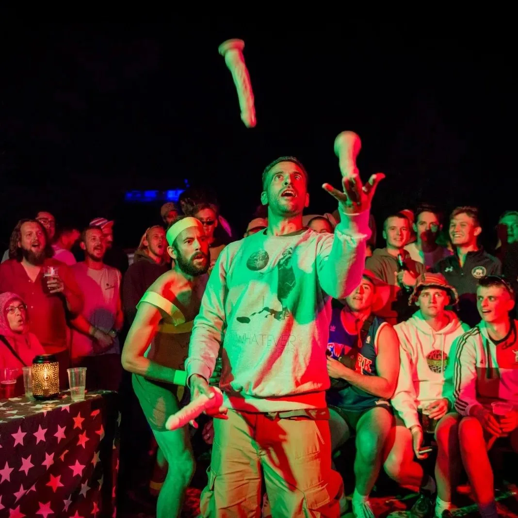 Dildo juggling